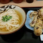 讃岐うどん いわい - ひやひや＋ちく天・げそ天