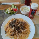 mummo - 三種のキノコの和風パスタ大盛セット