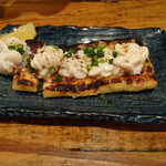 魚金 - 焼き白子は油揚げに乗って登場（2015.01）