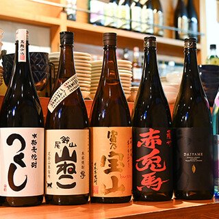 芋焼酎やウイスキーなど、お酒好きの方に嬉しい充実のドリンク