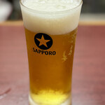 中華料理 桃園 - 生ビール(中)