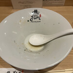 麺 銀座おのでら - 完食！ご馳走様でしたー！！