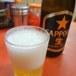 九州ラーメン 銀嶺 - 中瓶ビール