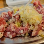 おさやん！ - 料理写真:ネギハラミ焼き 肉が細切れすぎて焼きづらい…