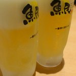 魚民 - 生ビール（中）