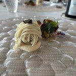 レストラン TIN’IN - マーマチ（宮古島近海）のタルタル　モンブラン仕立て
      ゴーヤ、トマト