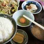力食堂 - 野菜いため定食 御飯大盛り