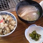 Sumieimaru - 牡蠣ごはんと牡蠣のお味噌汁