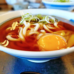 どんどん庵 - うどん並（温）＋生卵