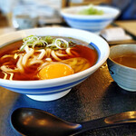 どんどん庵 - うどん並（温）＋生卵