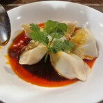 天府記 - 水餃子の山椒ナントカ…辛さは然程でもないですが汗かく、、、