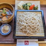 蕎麦処 みかわ - 【2026/3】奥久慈しゃもけんちんせいろ＋自家製ぬか漬け