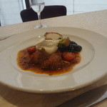 KIHACHI ITALIAN - 2015 プレジャーランチ：（選べる主菜）仔羊肉の軽い黒オリーブ煮込みとかぶのロースト　リコッタチーズをのせて