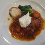 KIHACHI ITALIAN - 2015 プレジャーランチ：（選べる主菜）仔羊肉の軽い黒オリーブ煮込みとかぶのロースト　リコッタチーズをのせて