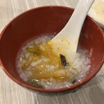 京熹 - お粥にザーサイをINすると塩気がちょうど良いですー！