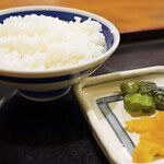やぶ福 - 小ライス と 漬物