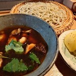 そば切り 鴨嘴 - 鴨嘴定食（季節の蕎麦　牡蠣のつけ汁）③