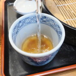 朝日屋 - 〆はそば湯で♪