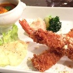 さかだま - 大海老フライとちょいカレー（1,000円）