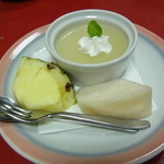 後楽 - 夕食　デザート　さすが鳥取。梨が美味しい