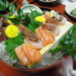 後楽 - 夕食　刺身