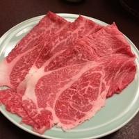 人形町今半 本店 - 昼のすき焼き定食のお肉（2Ｆ）