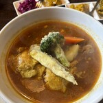 こうひいはうす - チキンカレー　スープ大盛り　辛さ7番