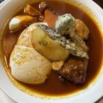 こうひいはうす - 揚げチキンカレー　辛さ10番　豆腐トッピング