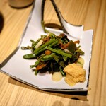 食堂 遊食刻 - 山菜の昆布締め