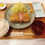 厚切りレアとんかつ やまとん - ロースカツ定食　並