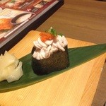 いろはにほへと - 2015.2.2、冬季限定メニューより、白子軍艦。