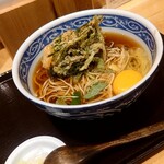 ソバキチ - 春菊かき揚げ天玉