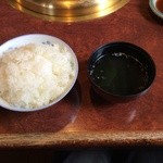 Yakiniku En - ライス＆スープ