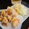 高可 - 蛸天セット(税込1,000円)
①蛸天麩羅【8個】、千切り甘藍
軟らかい蛸の天麩羅、噛むほどに旨みが出てきますし、キンキンに冷えたビールに良く合ってます