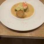 レ・カネキヨ - スープドポワソンなソースにキャベツの青さが…甘さが際立ち最高