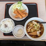 どんきゅう - 料理写真:エビフライセット 1,120円 + ごはん大盛 50円= 1,170(税込)。 2026年2月