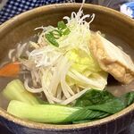 金月そば - そら豆味噌野菜そば980円,金月そば(きんちち,沖縄県読谷村)TMGP撮影