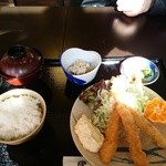 まるみ - エビフライ定食680円（税別）