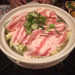 暖時や - 豚バラ肉と白菜鍋(火入れ前)