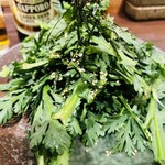 會津馬刺 追加醬汁燒鳥 Ion新浦安 彦酉 - 春菊サラダハーフψ(｀∇´)ψ