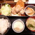 一心 - 料理写真:本日の日替わりランチ　A鶏のから揚げとアジフライ　950円