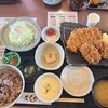 まるかつ - かきフライ＆ロースかつ定食