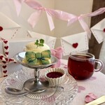 SUNNYDAYSpuddingcafe - 白いプリン（クッキー追加）＆ホットティー
