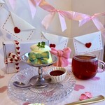 SUNNYDAYSpuddingcafe - 白いプリン（クッキー追加）＆ホットティー