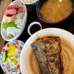 一力 - 料理写真:日替わり定食@1,200…焼き魚はさわら
