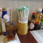 酒場塾 - 卓上備品の様子。
