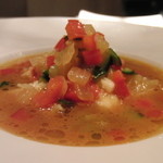 AKI NAGAO - 【2015年01月16日】シェフ特製、オマールエビとお野菜のスープ