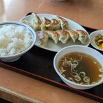 万来 - 料理写真:餃子ライスダブル♪