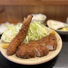 とんかつ桂 - ロースカツ定食＋エビフライ