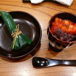 銀座おかもと - 【苺・小豆とヨーグルトシャーベット】♫【生姜のわらび餅】♫2015/1